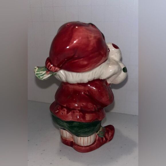 Fitz & Floyd 1990 Santa holding candy canes Salt/Pepper Shaker *Only 1 Christmas - Picture 3 of 5